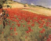 William blair bruce Landscape with Poppies oil painting